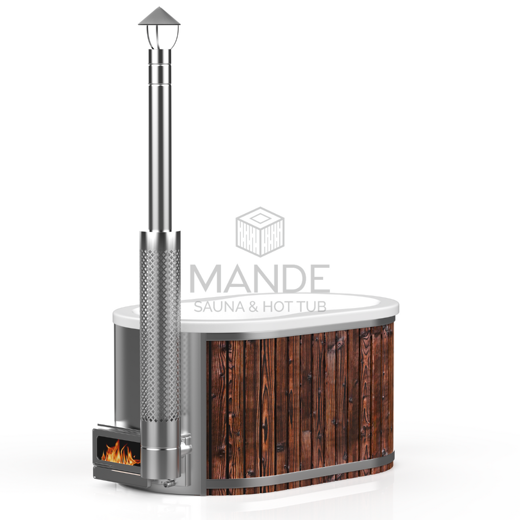 Whirlpool aus Glasfaser OFURO mit integriert Heizsystem HORIZON