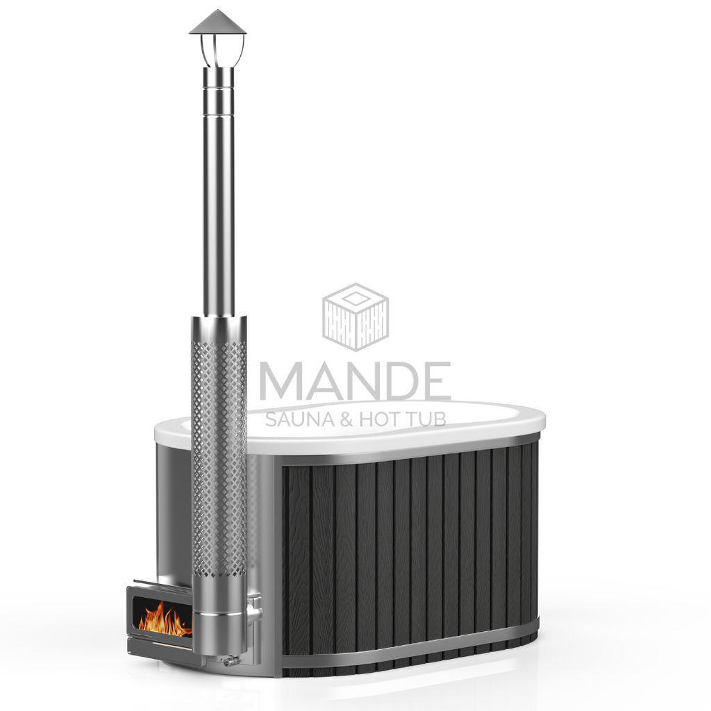 Whirlpool aus Glasfaser OFURO mit integriert Heizsystem HORIZON