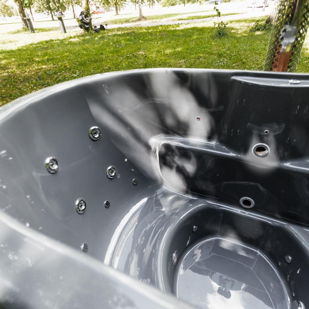 Whirlpool aus Glasfaser OFURO mit externem Heizsystem