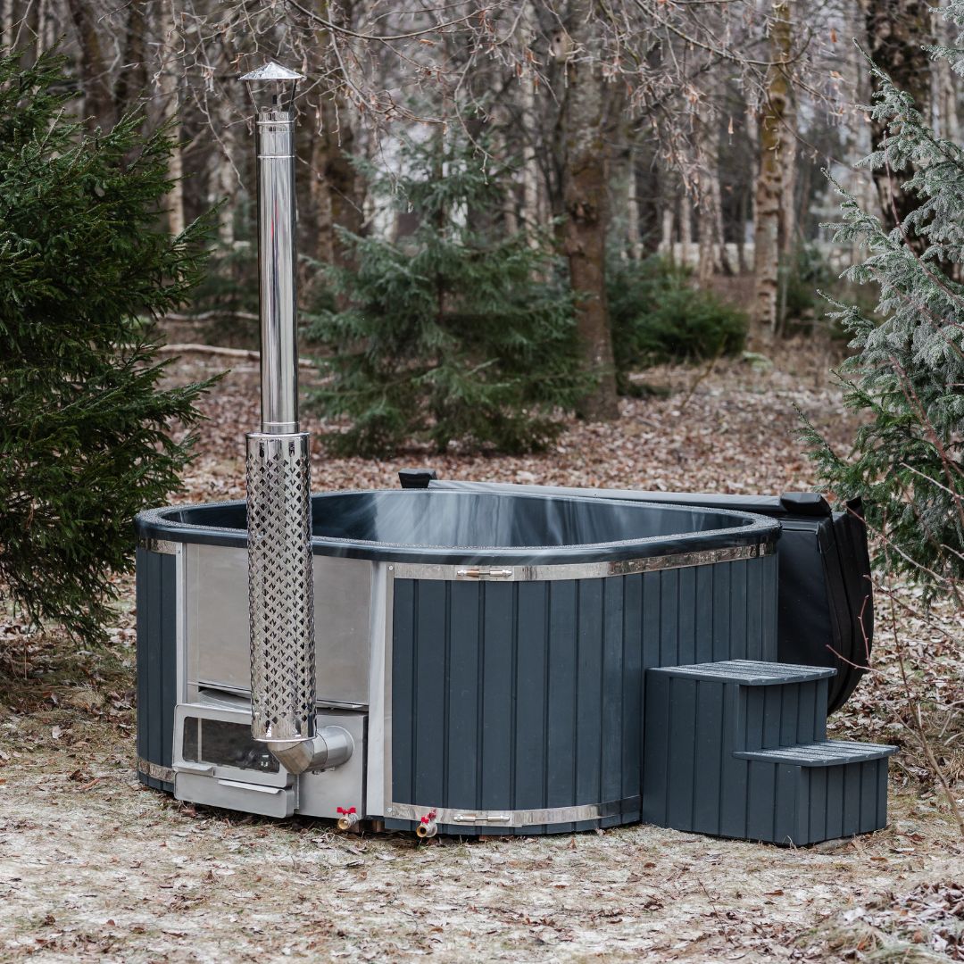 Quadratischer Glasfaser Whirlpool mit integriert Heizsystem (202 × 202 cm)