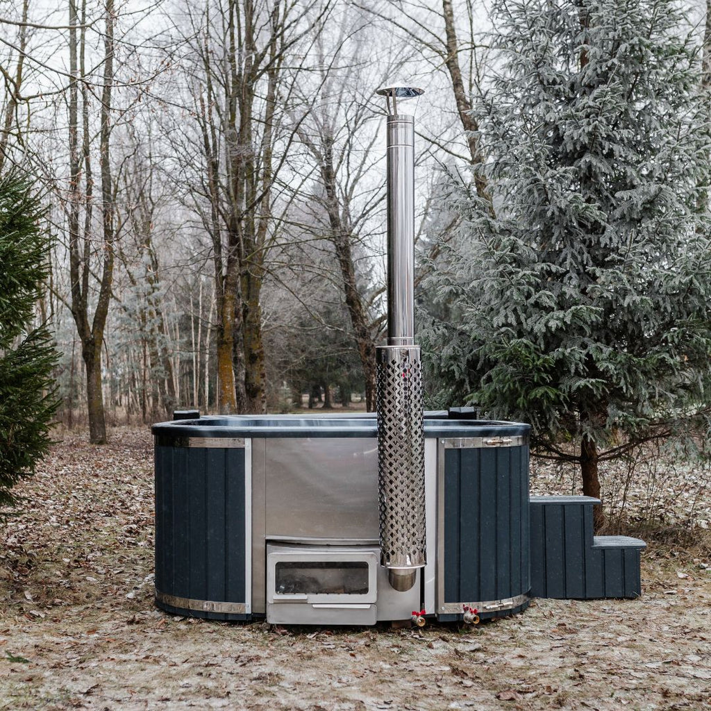 Quadratischer Glasfaser Whirlpool mit integriert Heizsystem (202 × 202 cm)