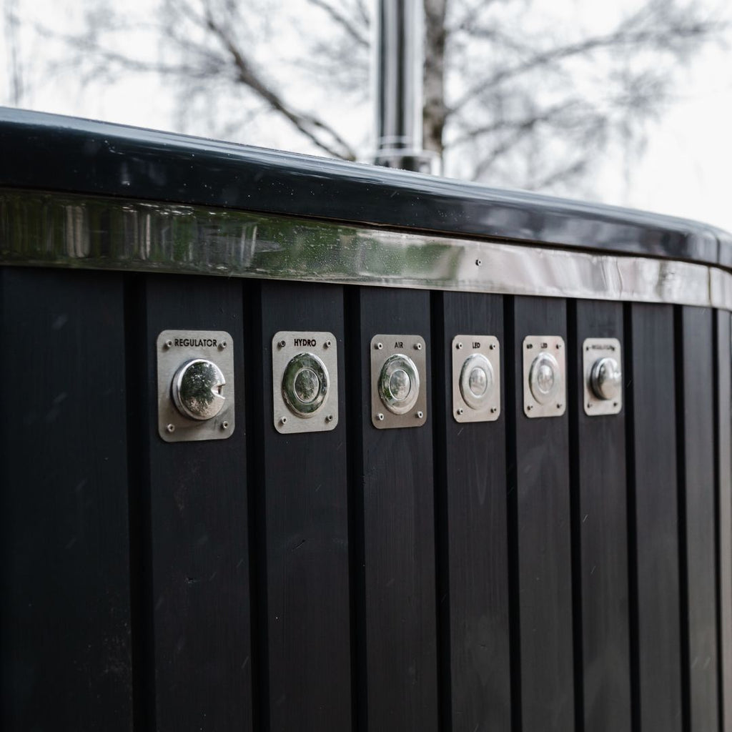 Quadratischer Glasfaser Whirlpool mit integriert Heizsystem (202 × 202 cm)